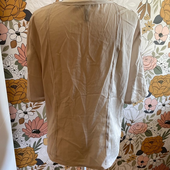 BCBG Beige Embellished Top - Picture 2 of 5